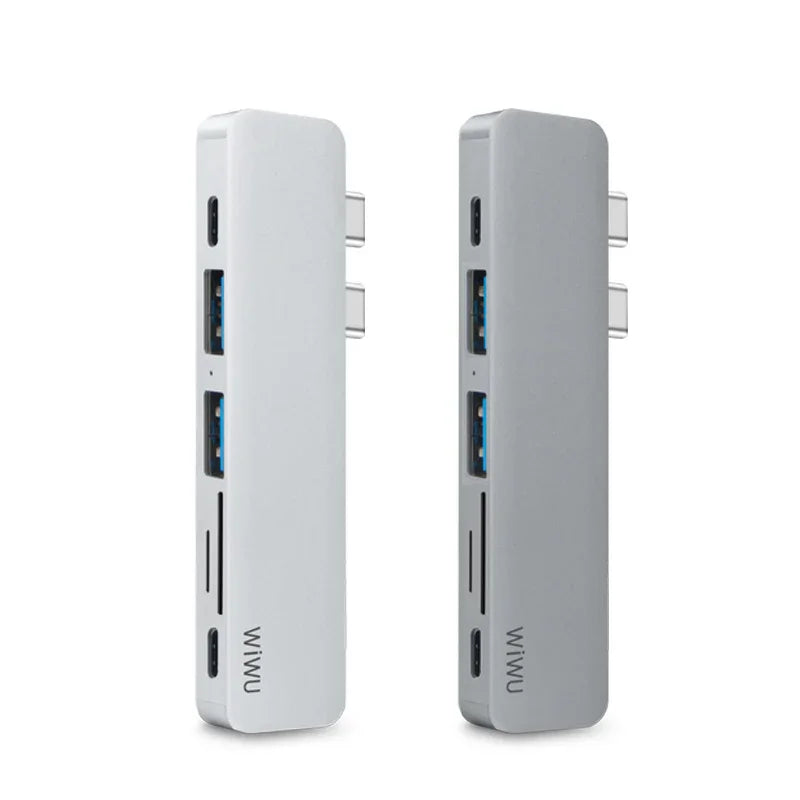 Wiwu Usb Type-C 7 In 1 Hub Aluminum Case For Macbook-T8 - Tashqila Wiwu Usb Type-C 7 In 1 Hub Aluminum Case For Macbook-T8 - Tashqila